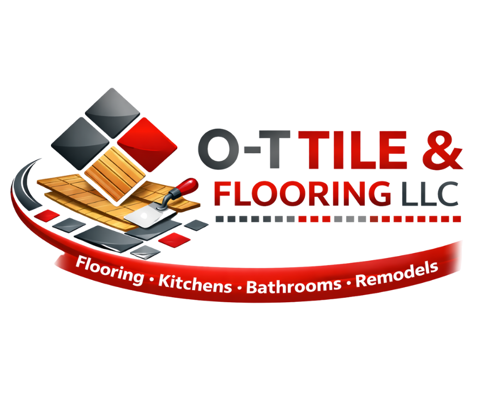 O-T Tile & Flooring LLC logo — licensed tile and flooring contractor in Blairsville, GA serving kitchens, bathrooms, and full home remodels